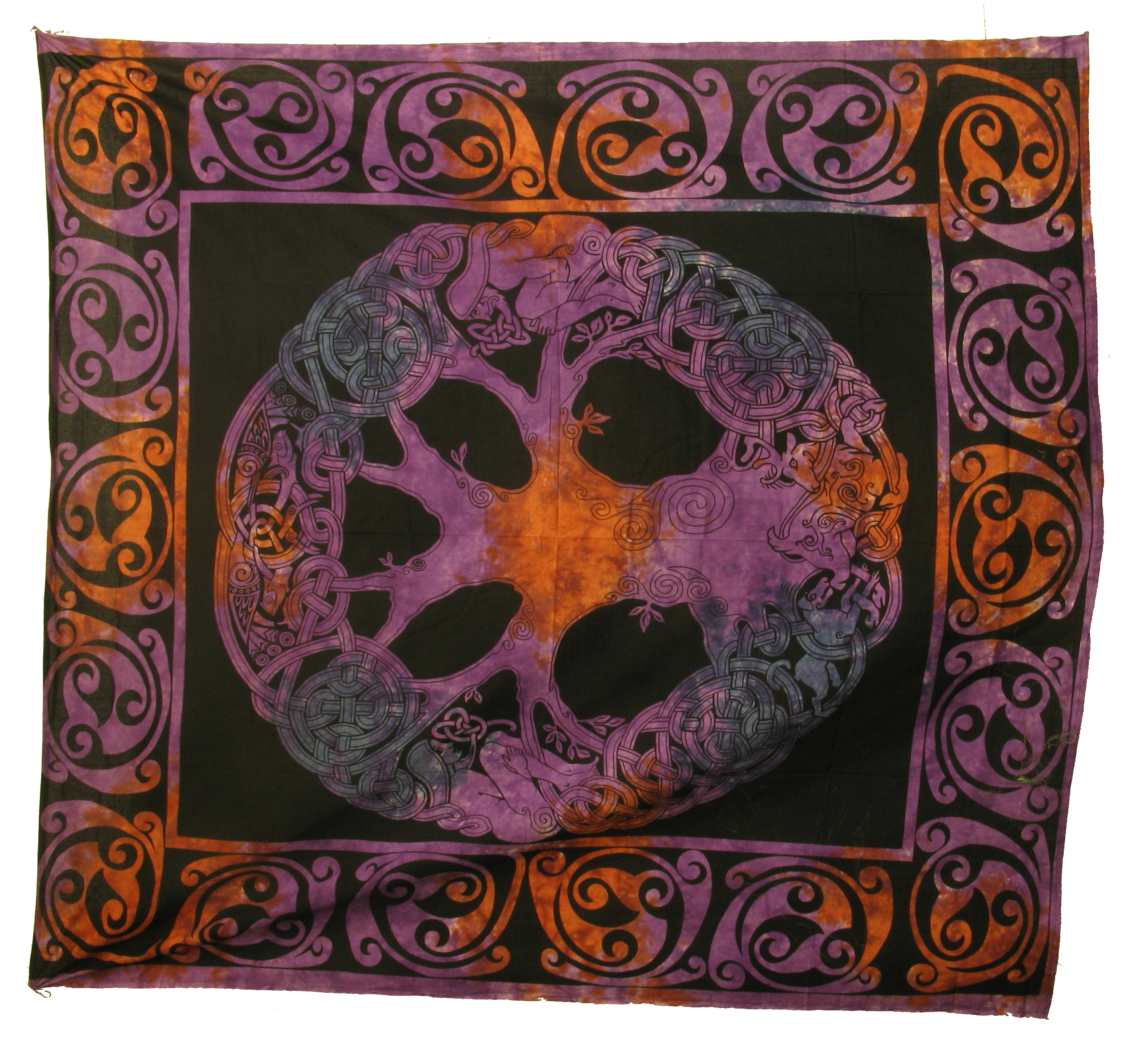 Purple Celtic Tree Bed Cover