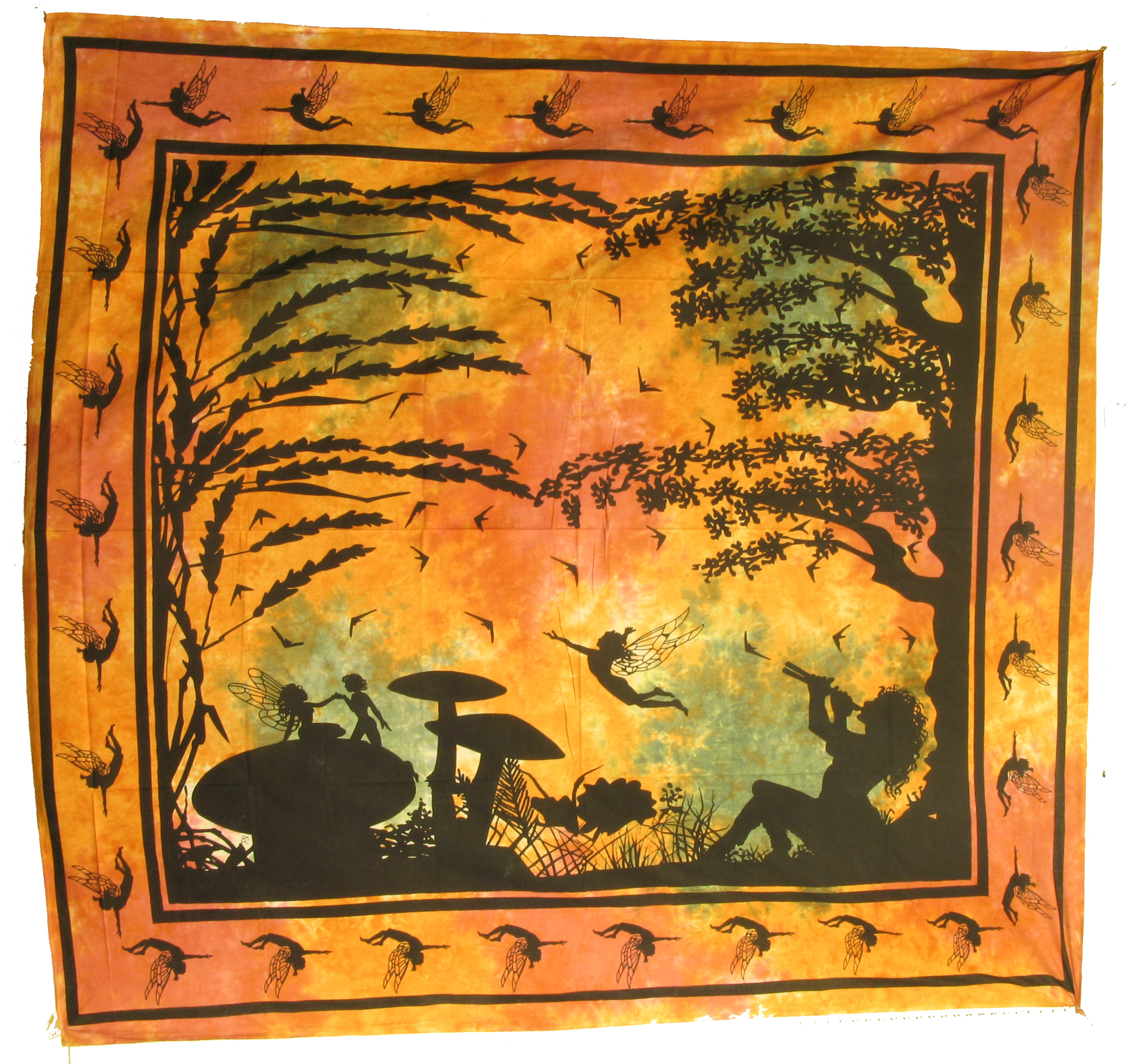 Orange Faerie Bed Cover