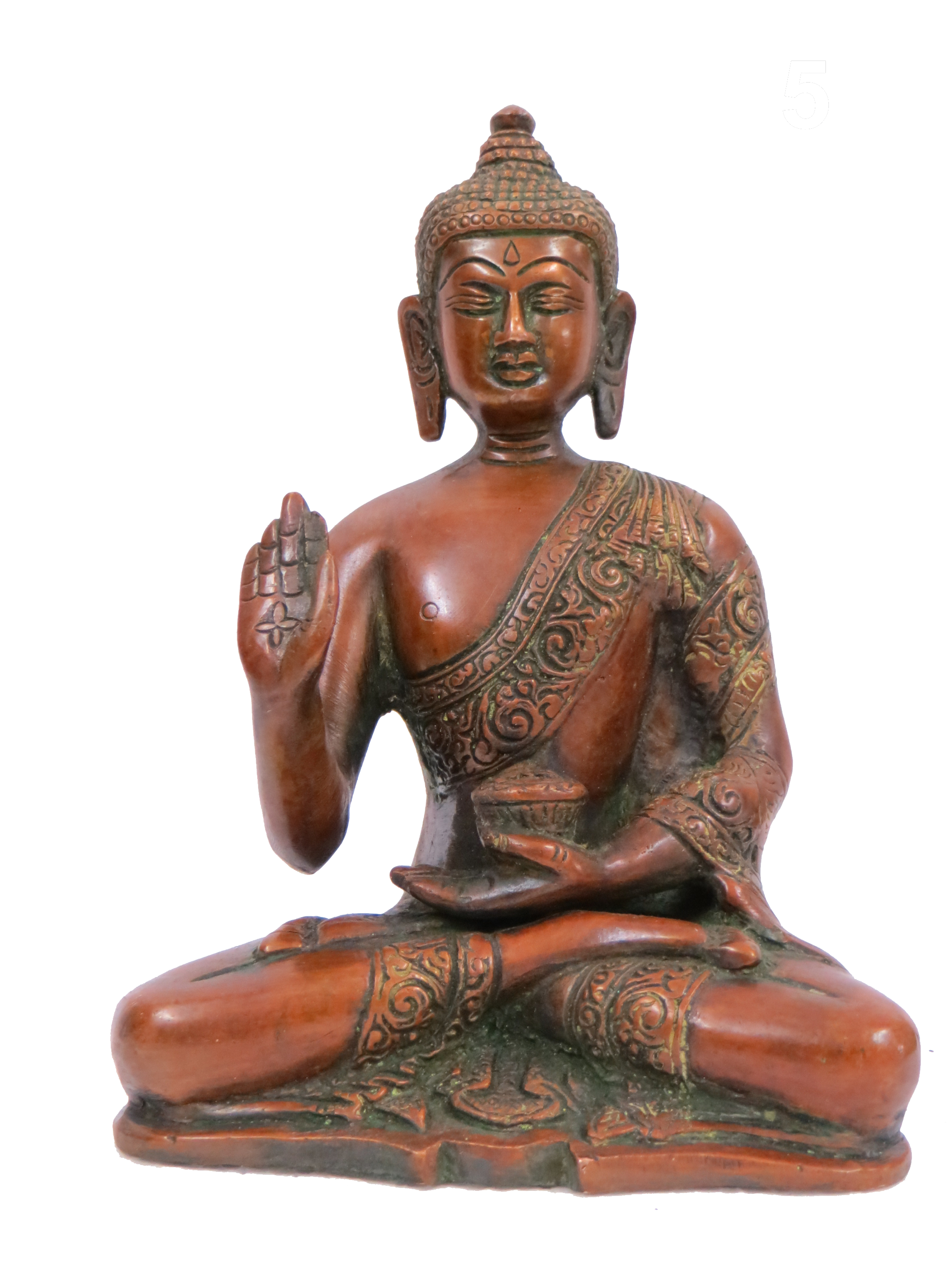 18cm Brass Buddha Statue