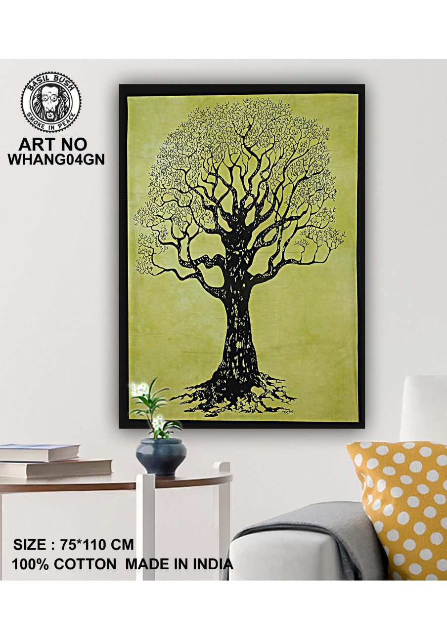 Green Dry Tree Wall Hanging