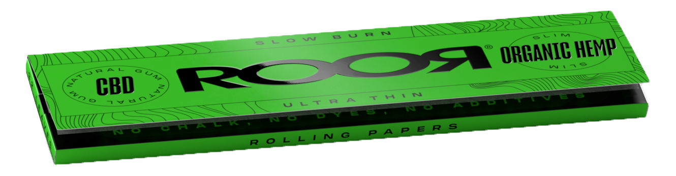 CBD Roor Green Organic Hemp Kingsize Ultra Slim Papers