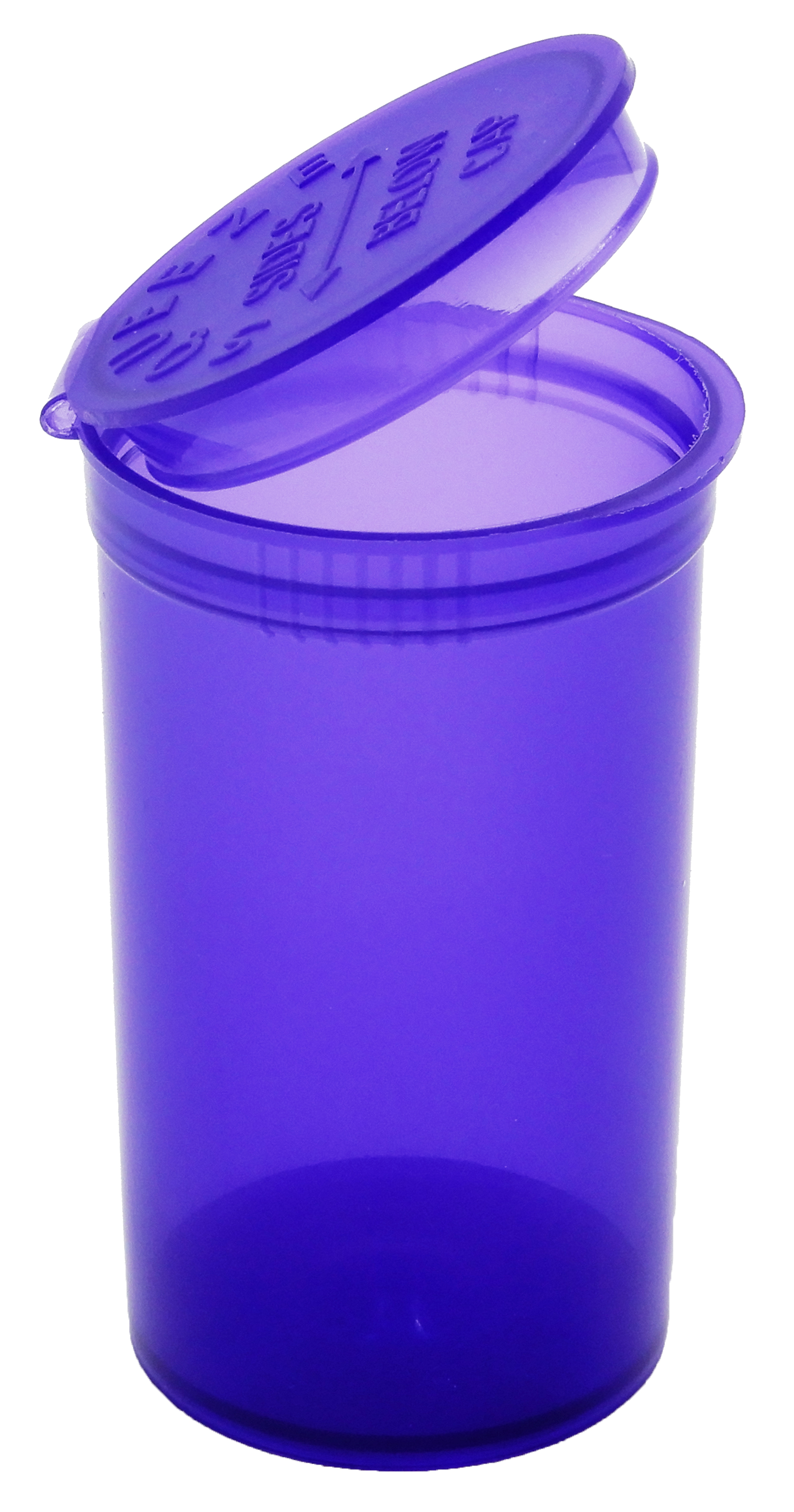 Purple Translucent Pop Top Bottle 19 Dram 3.5gms