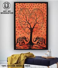 Orange Wall Hanging Elephant Design