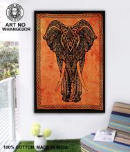 Orange Wall Hanging Big Elephant Design